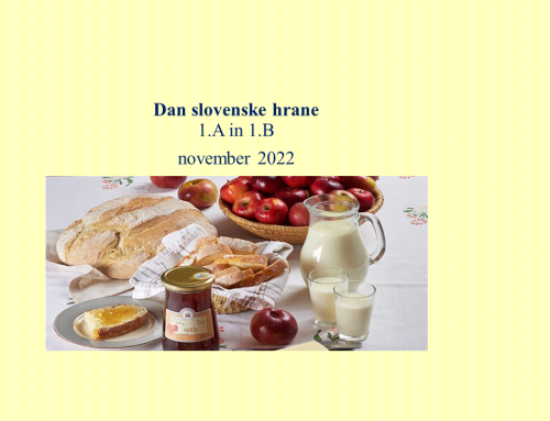 Dan slovenske hrane 1.A in 1.B